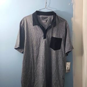 RetroFit Gray and Black Polo